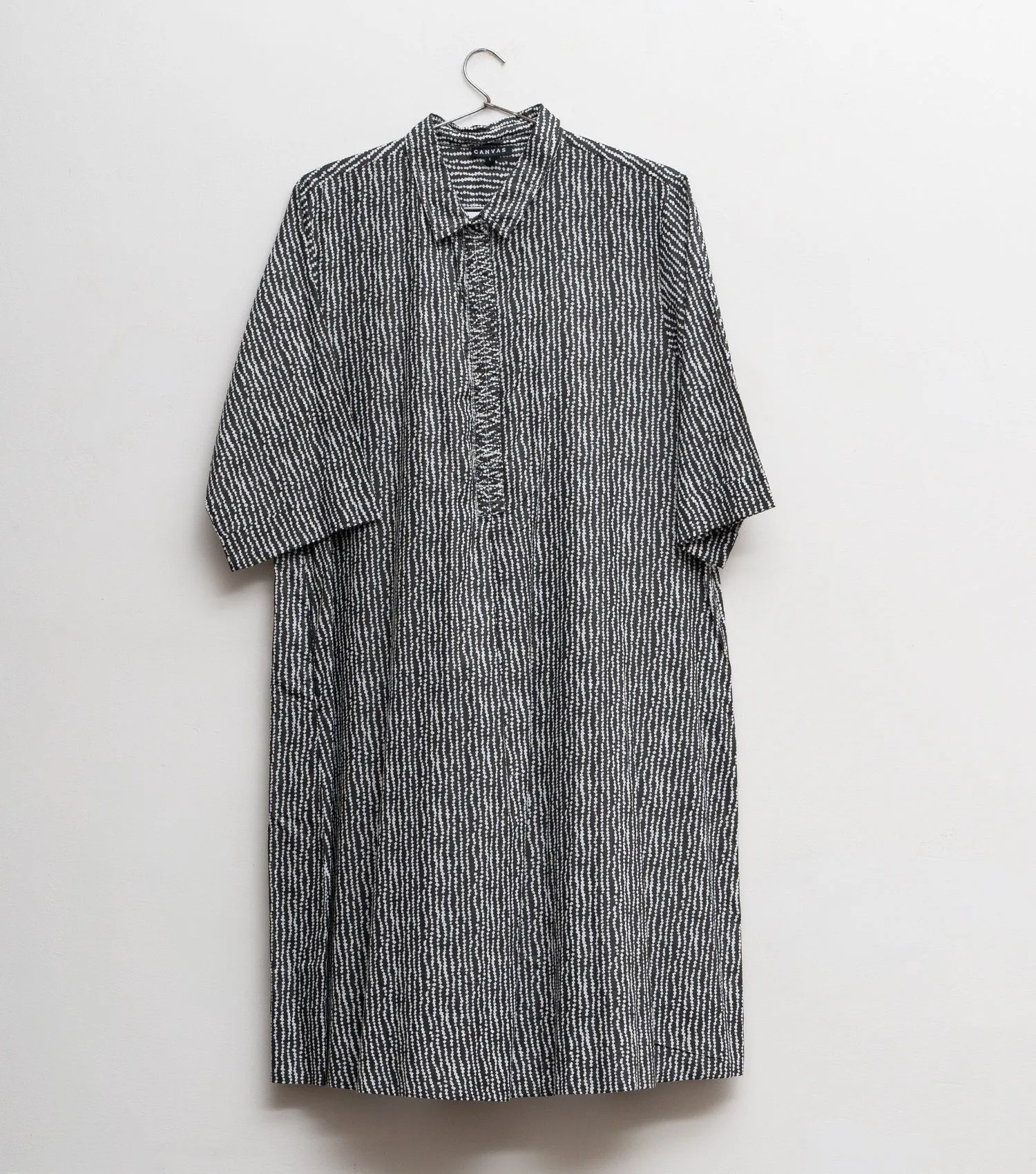 Black Cotton Tunic with Slip