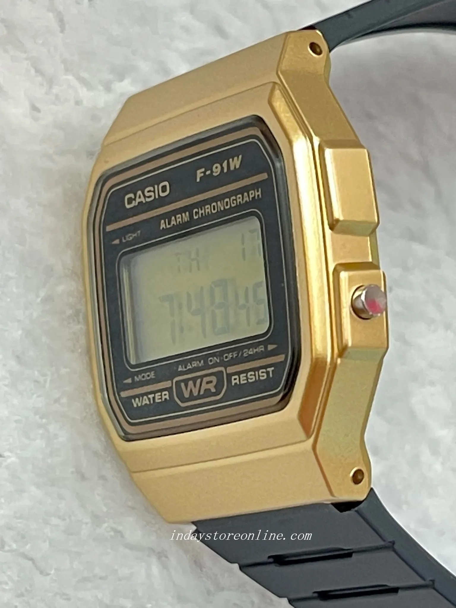 Casio Digital Women's Watch F-91WM-9A Black Color Resin Strap Battery Life 7-Years