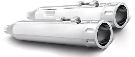 Freedom Performance HD00617 4in. Eagle Slip-Ons - Chrome/Chrome Tips