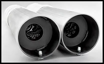 Freedom Performance HD00617 4in. Eagle Slip-Ons - Chrome/Chrome Tips