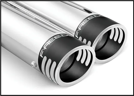 Freedom Racing Slip-Ons Chrome w/Black Tip M8