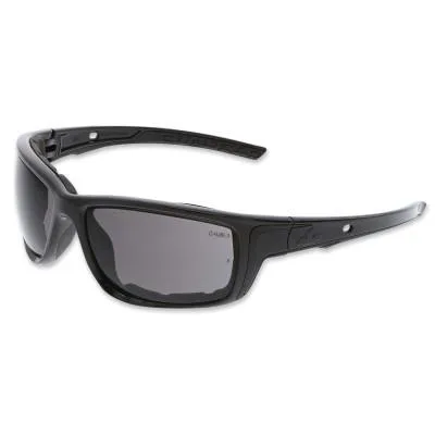 MCR Safety Swagger® SR5 Foam-Lined Spoggle Safety Glasses, Polycarbonate, AF/Anti-Scratch Lens, Charcoal, SR512PF