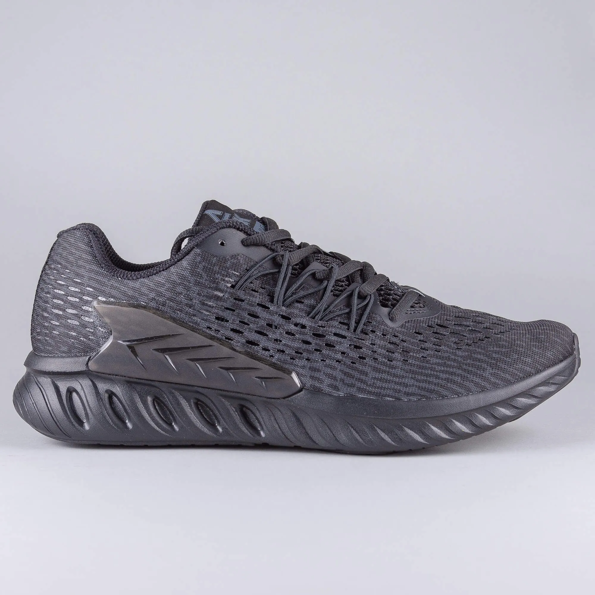 PEAK RUNNING SHOES BLACK MELANGE GREY