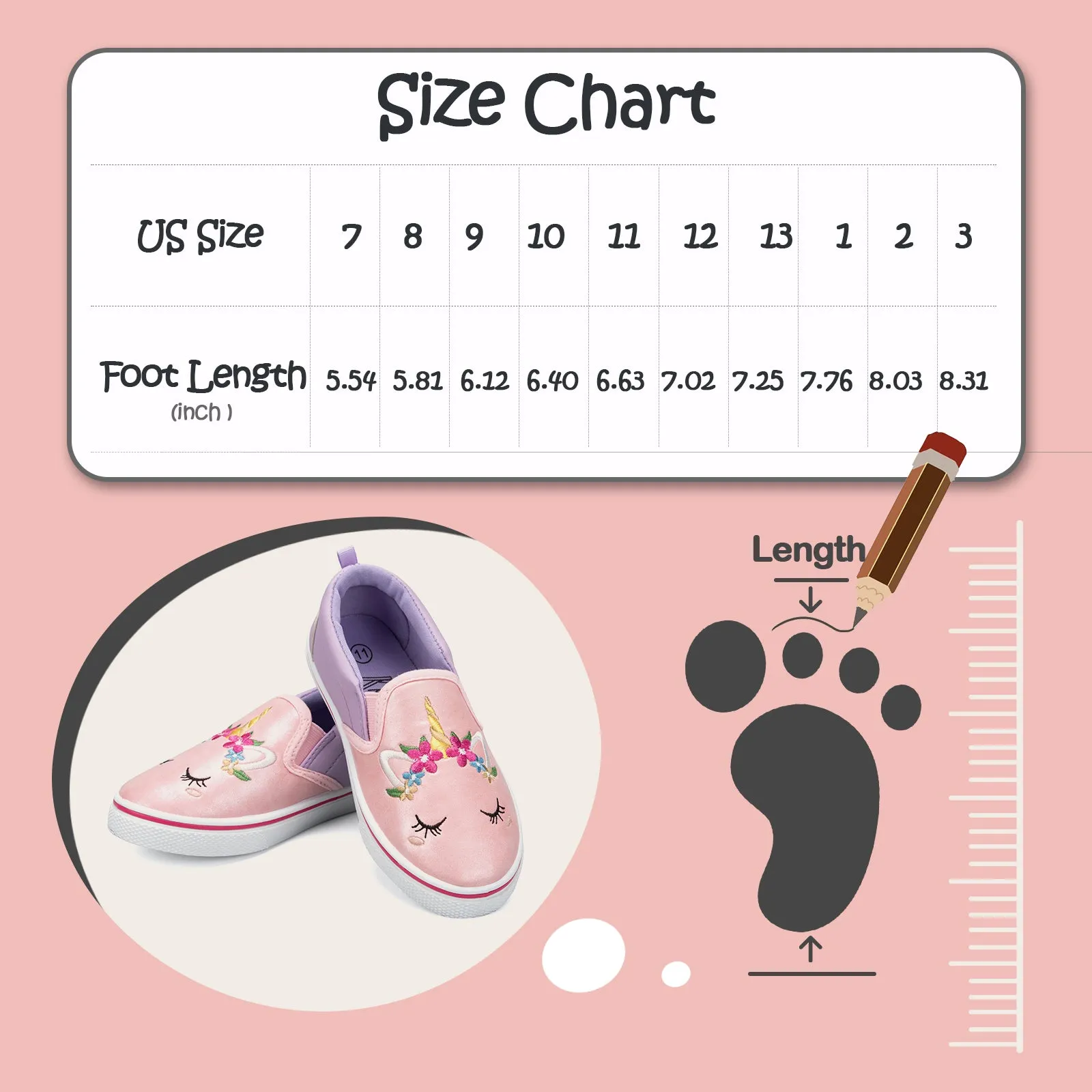 Pink and Purple Paneled Unicorn Embroidered Slip-ons