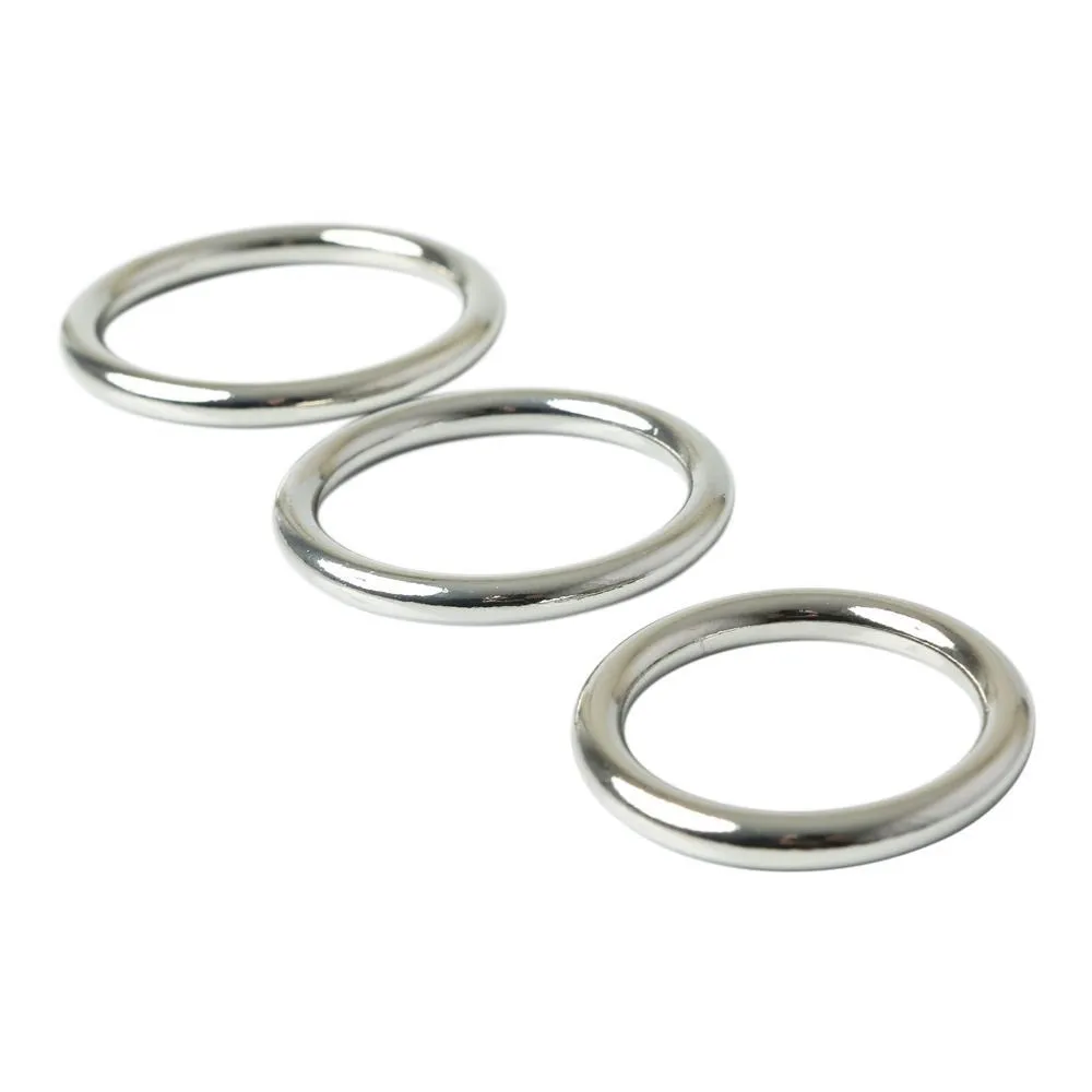 Sportsheets Seamless Metal O Rings, 3 Pack