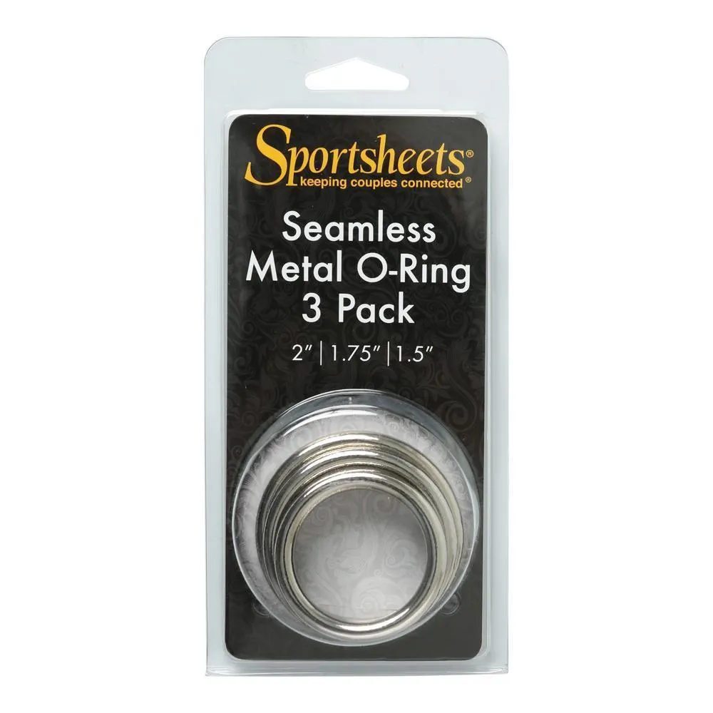 Sportsheets Seamless Metal O Rings, 3 Pack