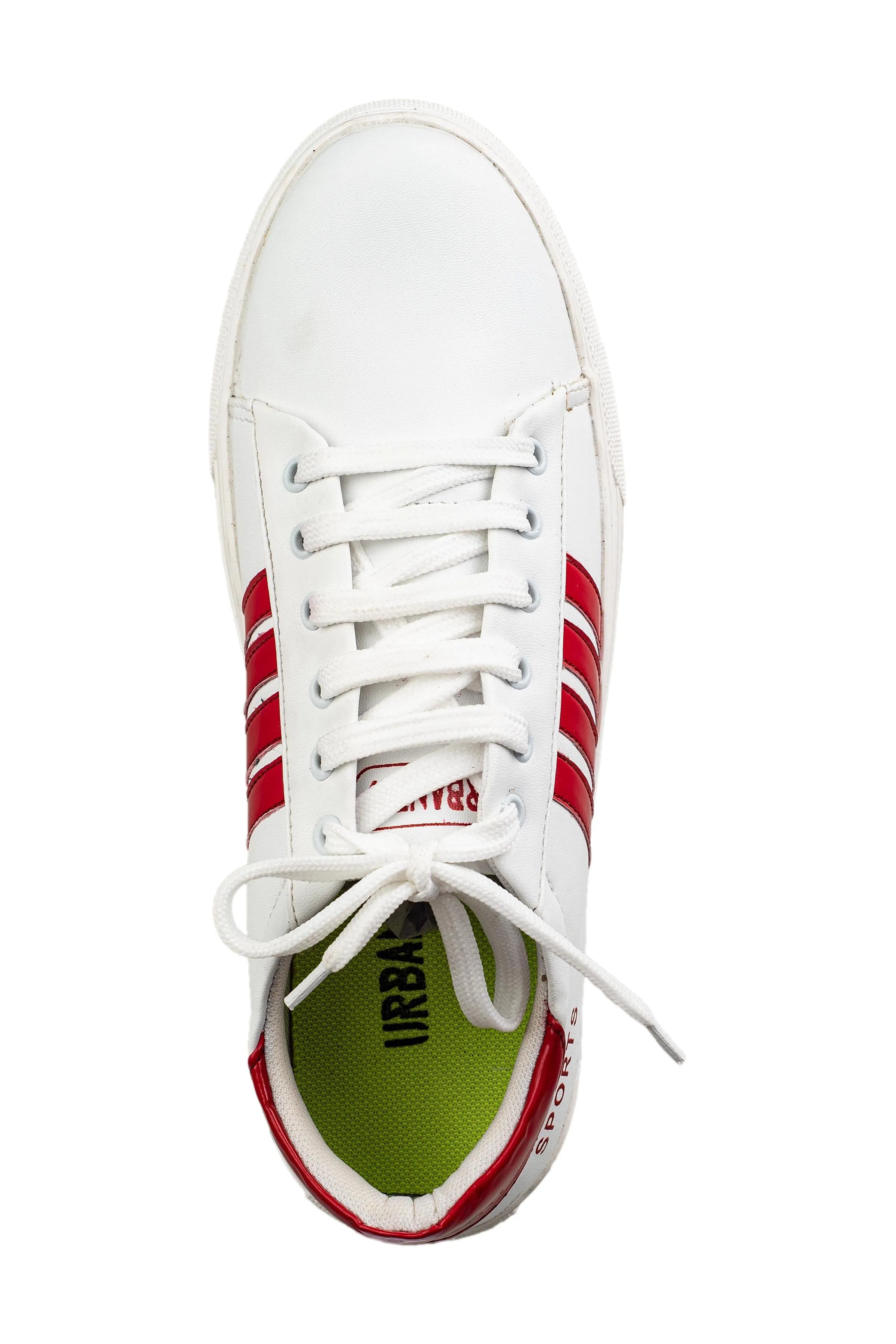 Urbanity Gents White / Red Canvas Shoe