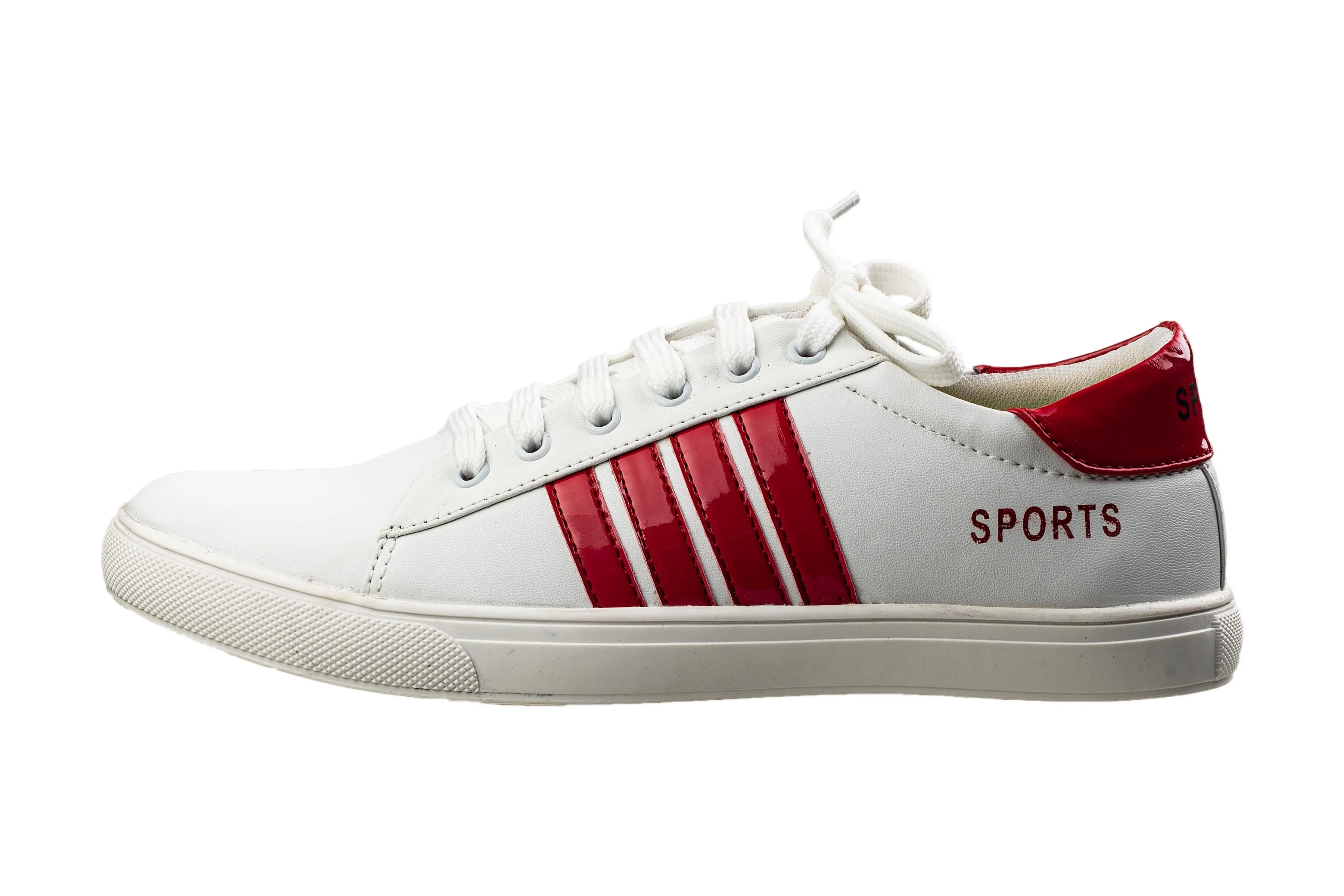 Urbanity Gents White / Red Canvas Shoe